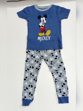 Carter's Used Blue Mickey Mouse Two-Piece Pajama Set Size 4T